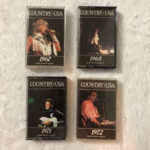 Time Life Music Cassette Tapes Country USA Bundle of Four 1967 1968 1971 1972